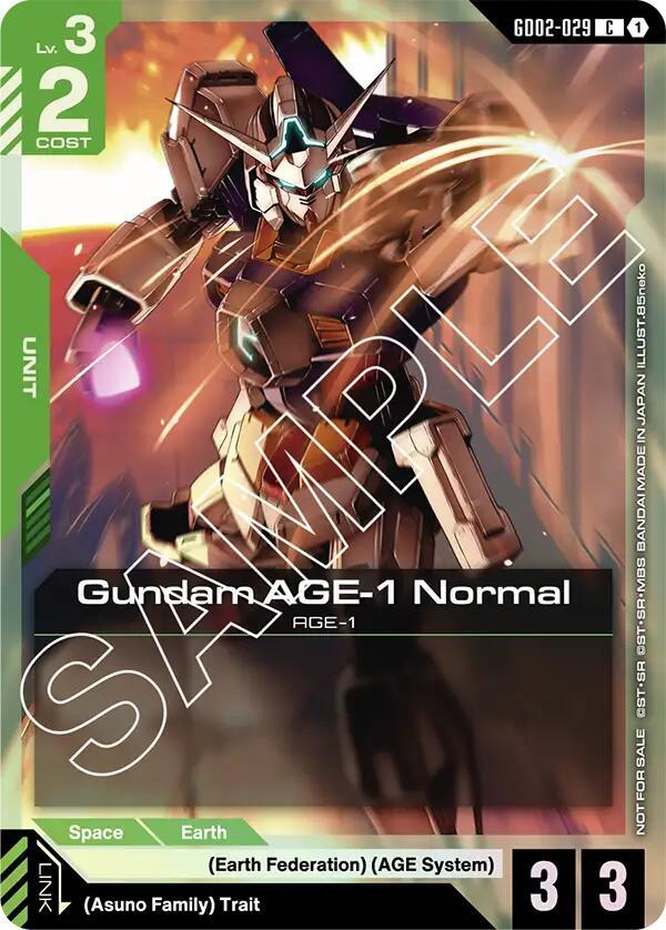 Gundam AGE-1 Normal (Store Tournament Participant Pack 02) GD02-029 card from Gundam Promotional Cards