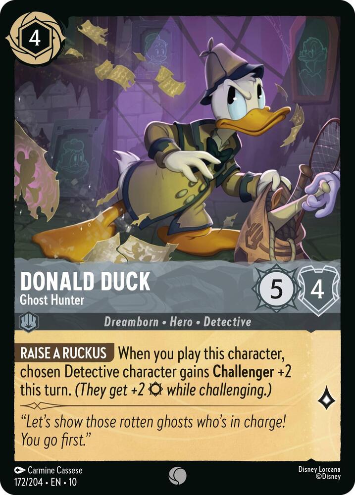 Donald Duck - Ghost Hunter 172/204 card from Whispers in the Well