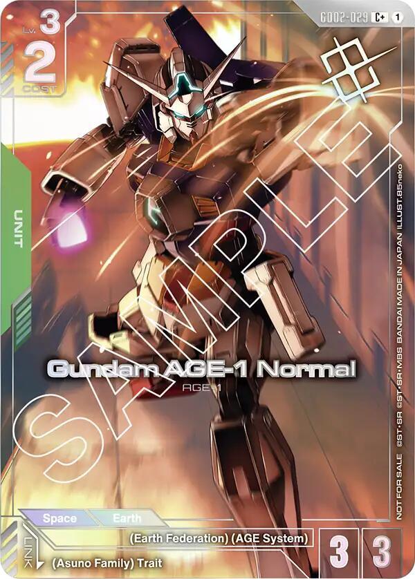 Gundam AGE-1 Normal (Store Tournament Winner Pack 02) GD02-029 card from Gundam Promotional Cards