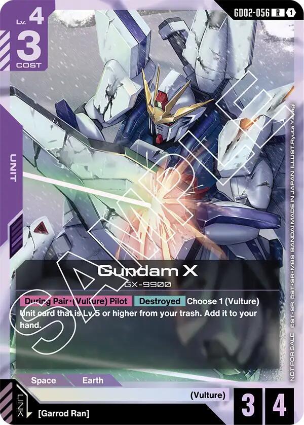 Gundam X (Store Tournament Participant Pack 02) GD02-056 card from Gundam Promotional Cards