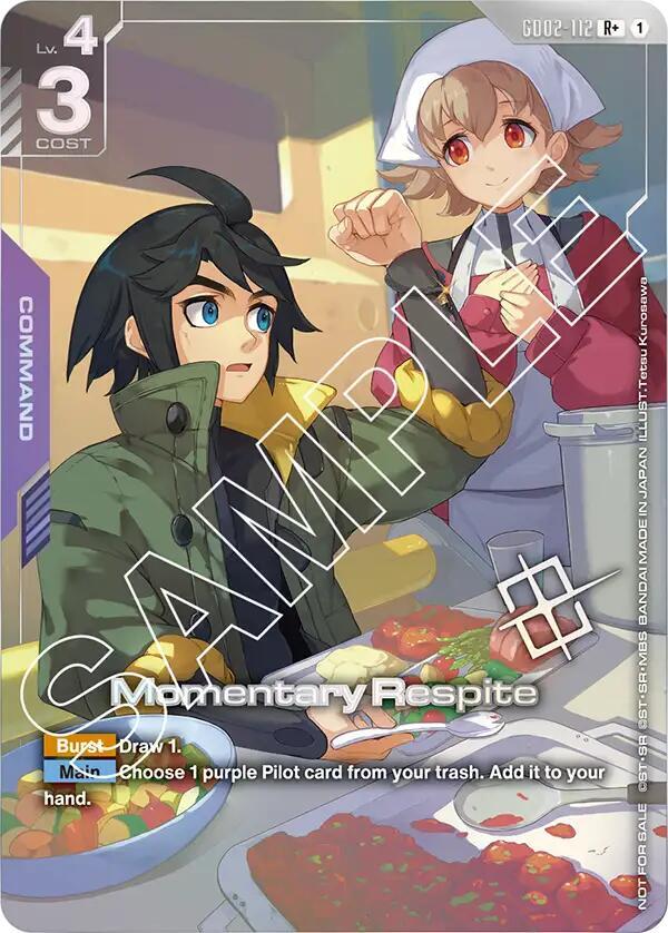 Momentary Respite (Store Tournament Winner Pack 02) GD02-112 card from Gundam Promotional Cards
