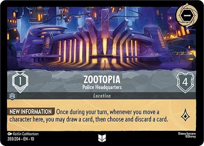 Zootopia - Police Headquarters 203/204 card from Whispers in the Well