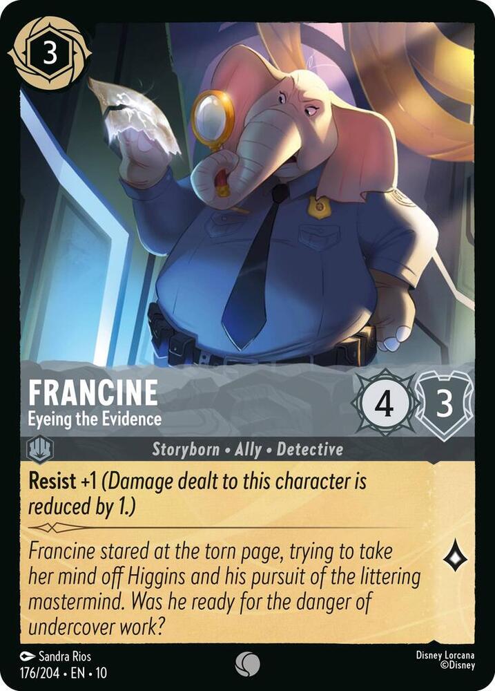 Francine - Eyeing the Evidence 176/204 card from Whispers in the Well