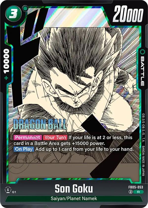 Son Goku FB05-053 card from Manga Booster 02
