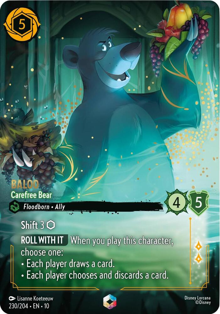 Baloo - Carefree Bear (Enchanted) 230/204 card from Whispers in the Well