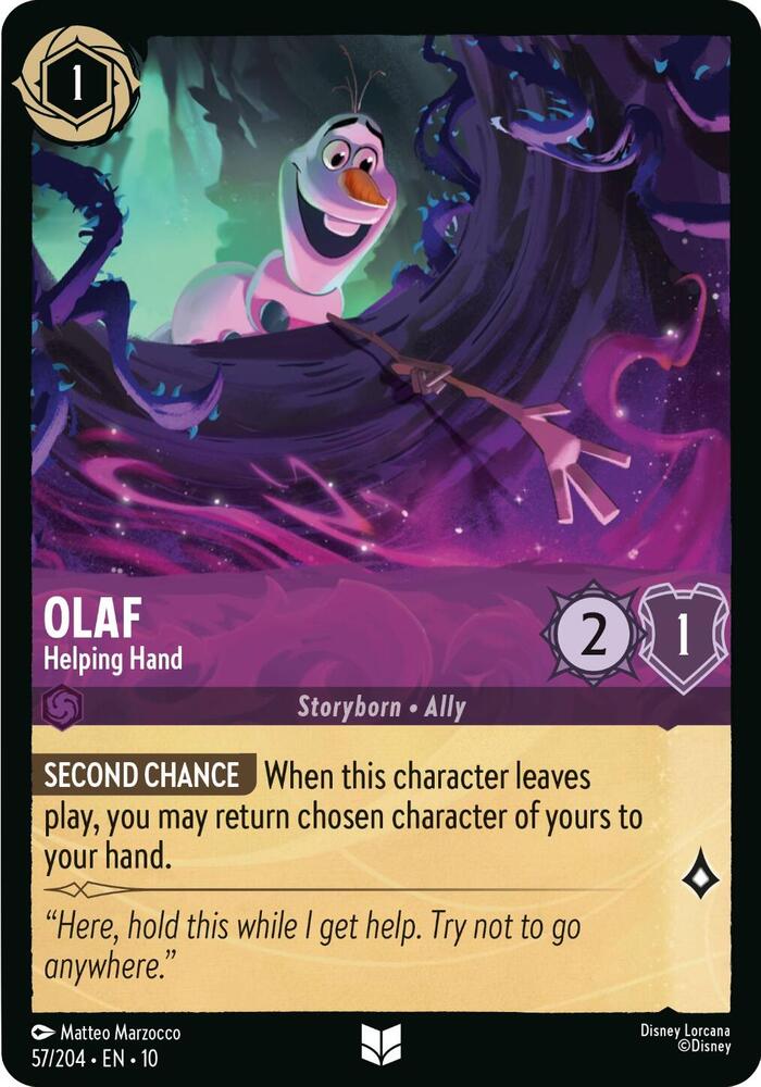 Olaf - Helping Hand 57/204 card from Whispers in the Well