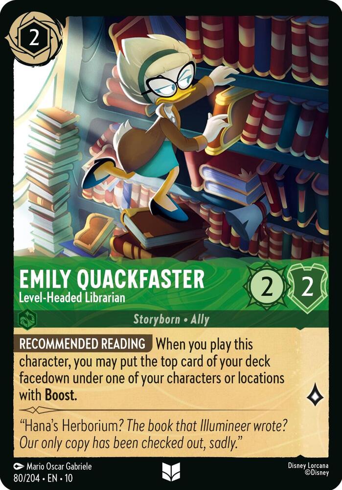 Emily Quackfaster - Level-Headed Librarian 80/204 card from Whispers in the Well