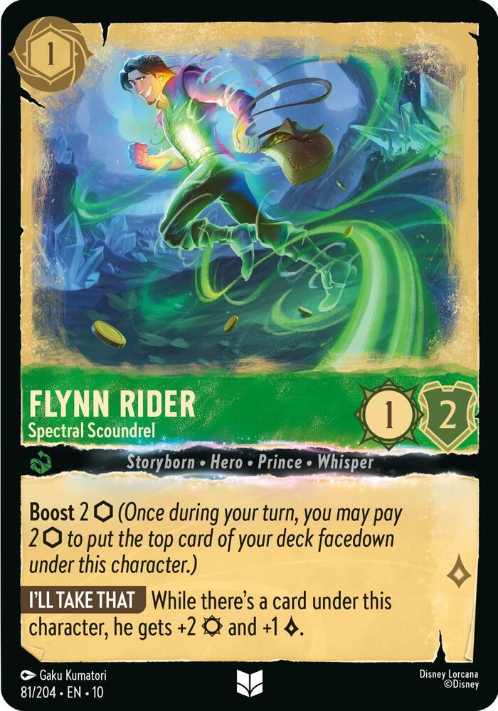 Flynn Rider - Spectral Scoundrel 81/204 card from Whispers in the Well