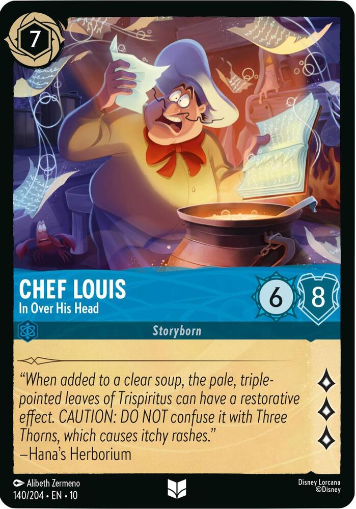 Chef Louis - In Over His Head 140/204 card from Whispers in the Well