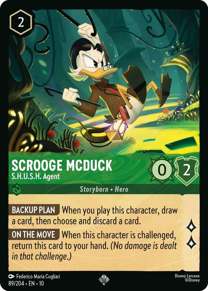 Scrooge McDuck - S.H.U.S.H. Agent 89/204 card from Whispers in the Well