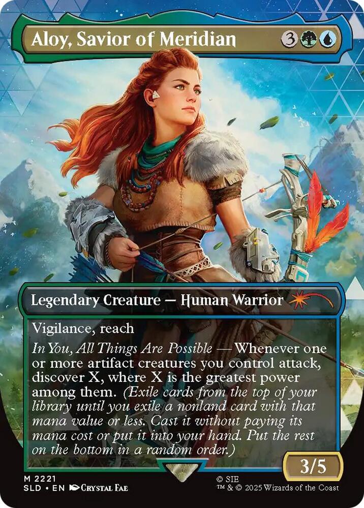 Aloy, Savior of Meridian 2221 card from Secret Lair Drop Series