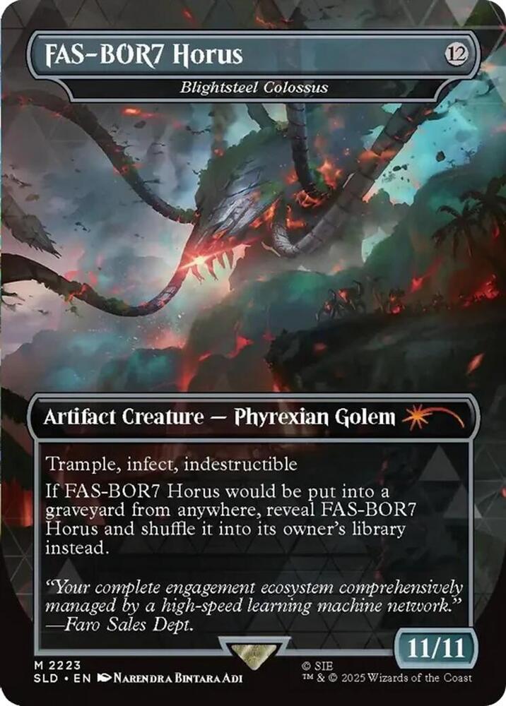 FAS-BOR7 Horus - Blightsteel Colossus 2223 card from Secret Lair Drop Series