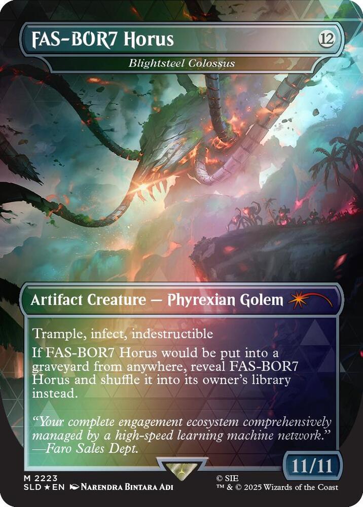 FAS-BOR7 Horus - Blightsteel Colossus (Rainbow Foil) 2223 card from Secret Lair Drop Series