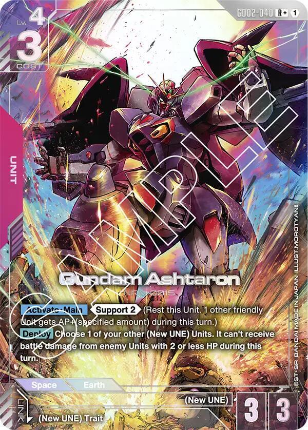 Gundam Ashtaron (R+) GD02-040 card from Dual Impact
