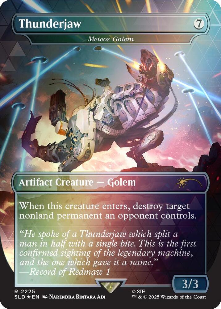 Thunderjaw - Meteor Golem (Rainbow Foil) 2225 card from Secret Lair Drop Series