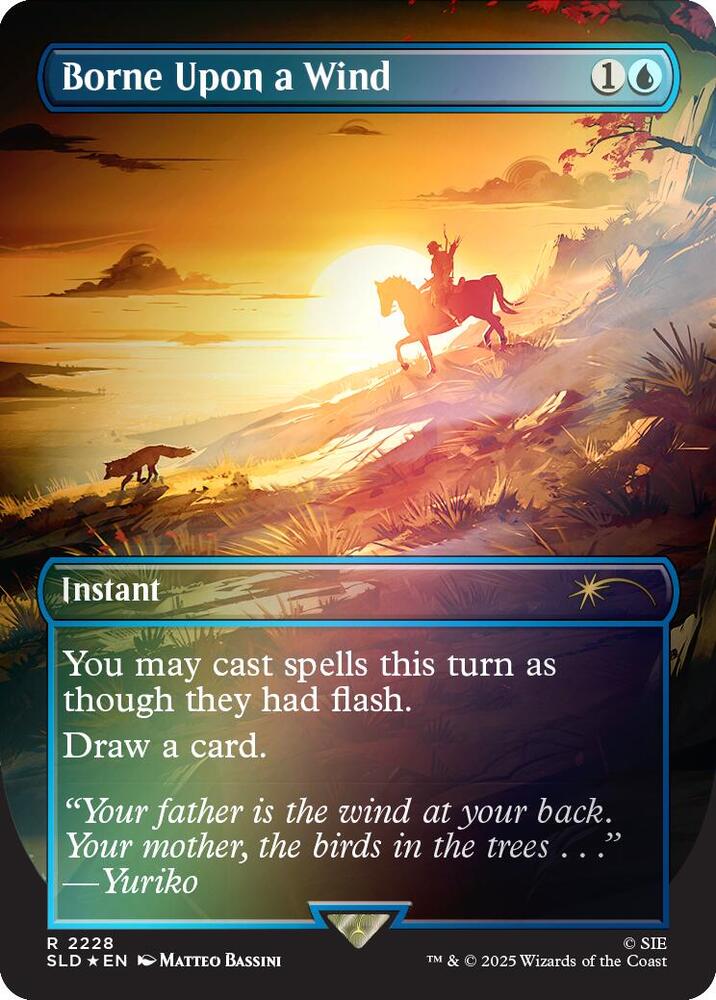 Borne Upon a Wind (Rainbow Foil) 2228 card from Secret Lair Drop Series