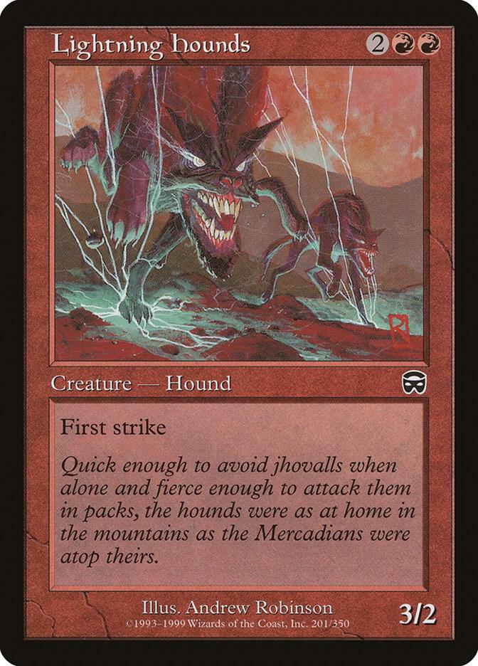 Lightning Hounds 201 card from Mercadian Masques