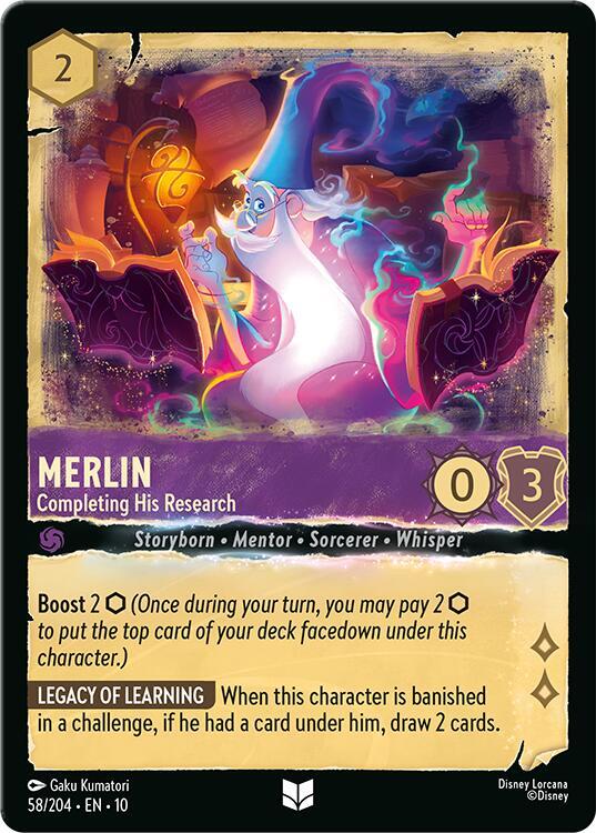 Merlin - Completing His Research 58/204 card from Whispers in the Well