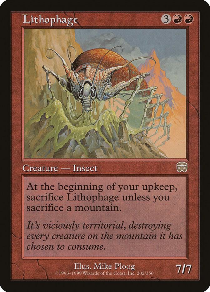 Lithophage 202 card from Mercadian Masques