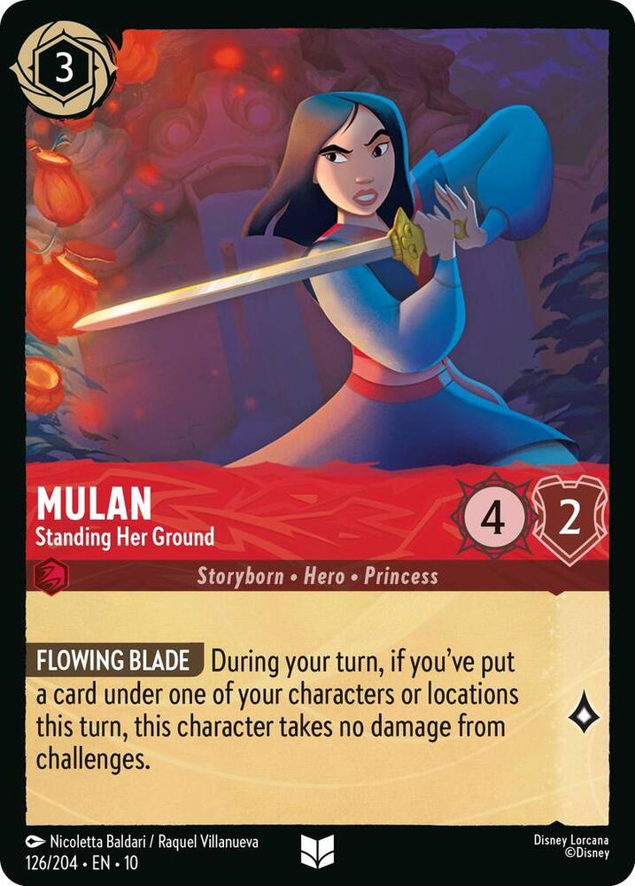 Mulan - Standing Her Ground 126/204 card from Whispers in the Well