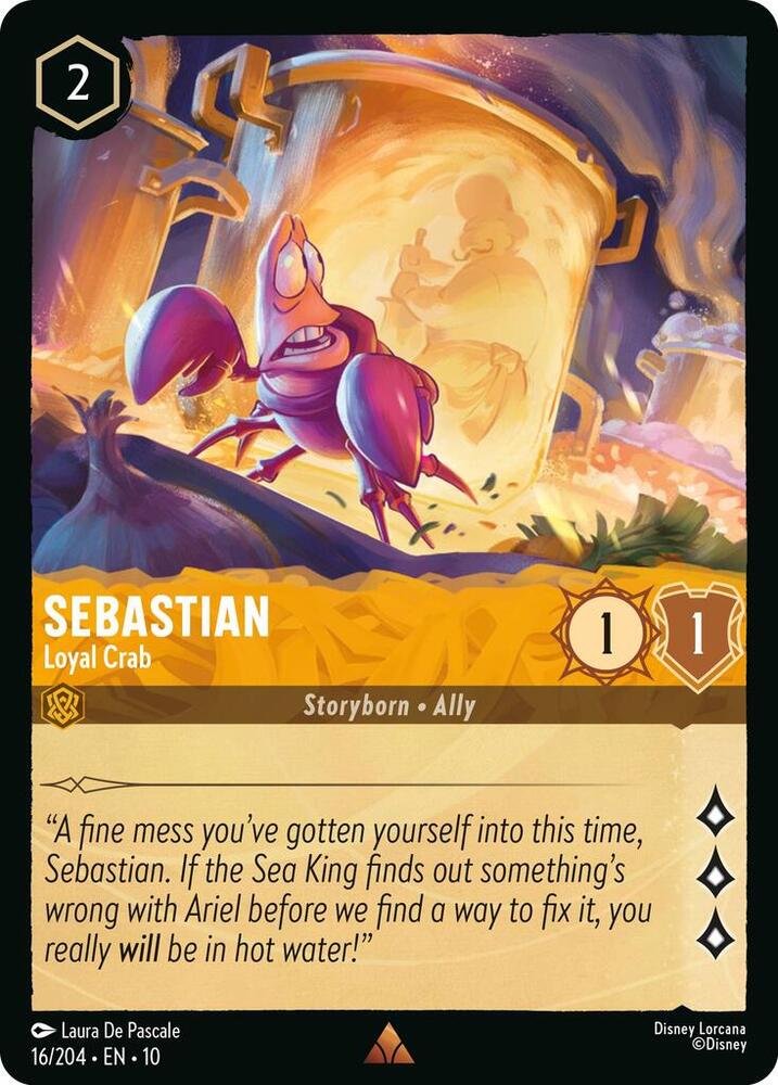 Sebastian - Loyal Crab 16/204 card from Whispers in the Well