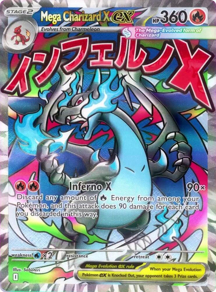 Mega Charizard X ex 023 card from ME: Mega Evolution Promo