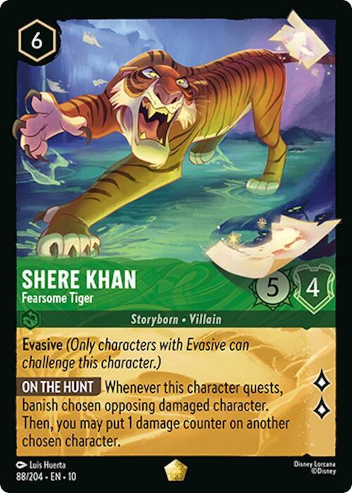 Shere Khan - Fearsome Tiger 88/204 card from Whispers in the Well