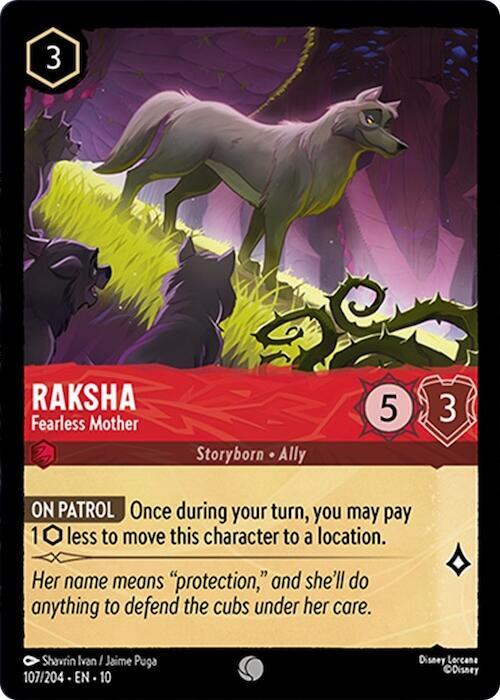 Raksha - Fearless Mother 107/204 card from Whispers in the Well