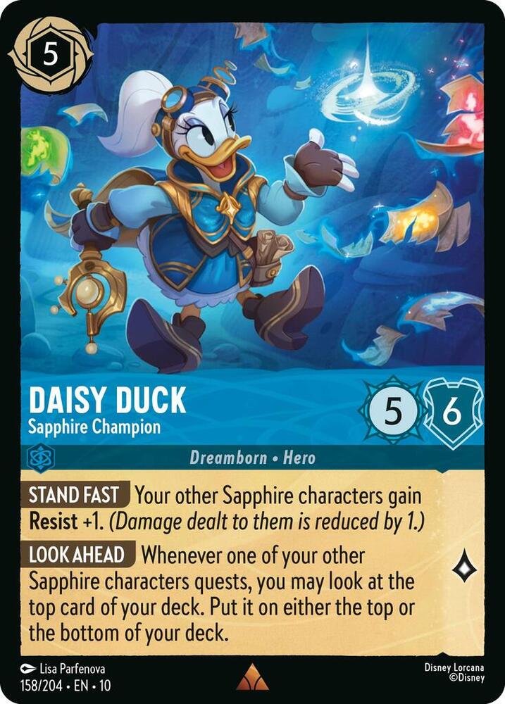 Daisy Duck - Sapphire Champion 158/204 card from Whispers in the Well