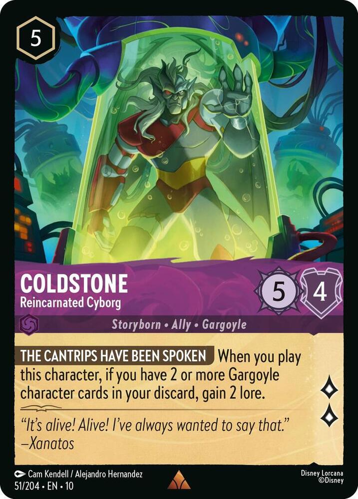 Coldstone - Reincarnated Cyborg 51/204 card from Whispers in the Well