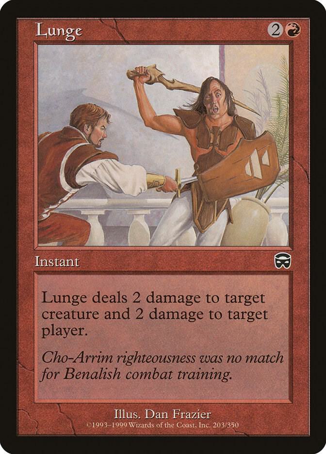 Lunge 203 card from Mercadian Masques