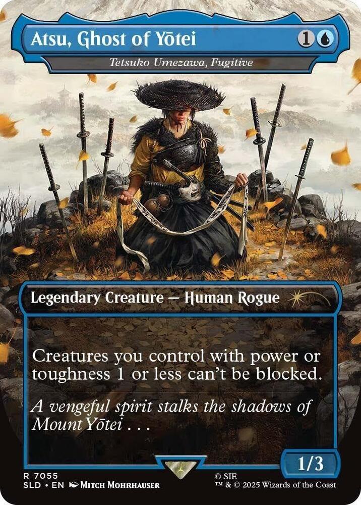 Atsu, Ghost of Yotei - Tetsuko Umezawa, Fugitive 7055 card from Secret Lair Drop Series