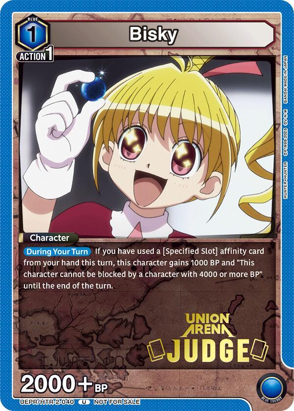 Bisky (Judge Pack) UEPR/HTR-2-040 card from Union Arena Promotion Cards