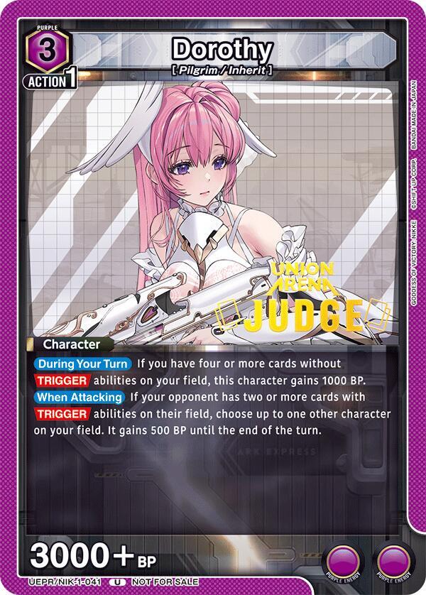 Dorothy (Judge Pack) UEPR/NIK-1-041 card from Union Arena Promotion Cards