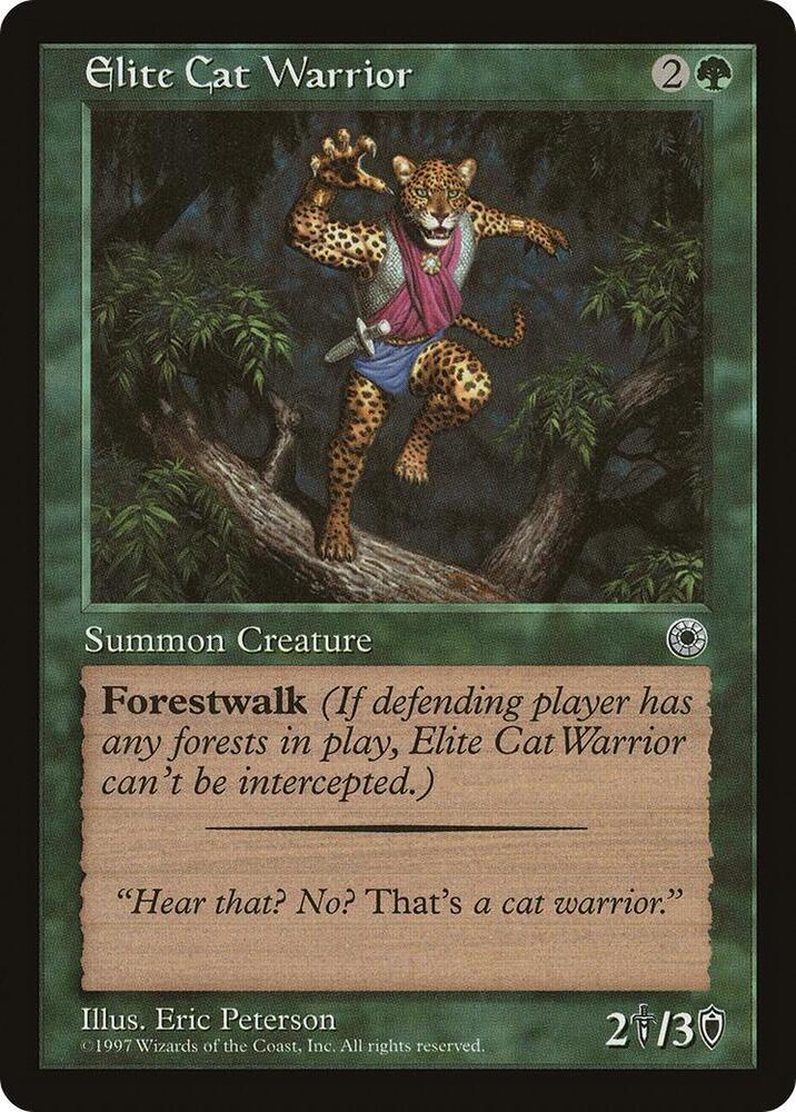 Elite Cat Warrior (Flavor Text) card from Portal