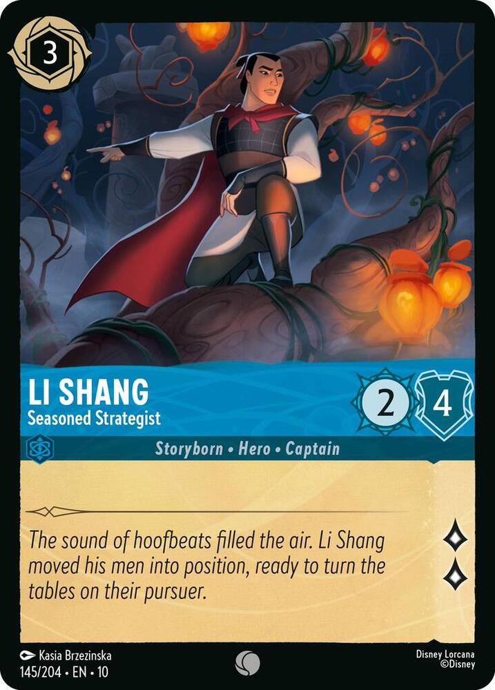Li Shang - Seasoned Strategist 145/204 card from Whispers in the Well