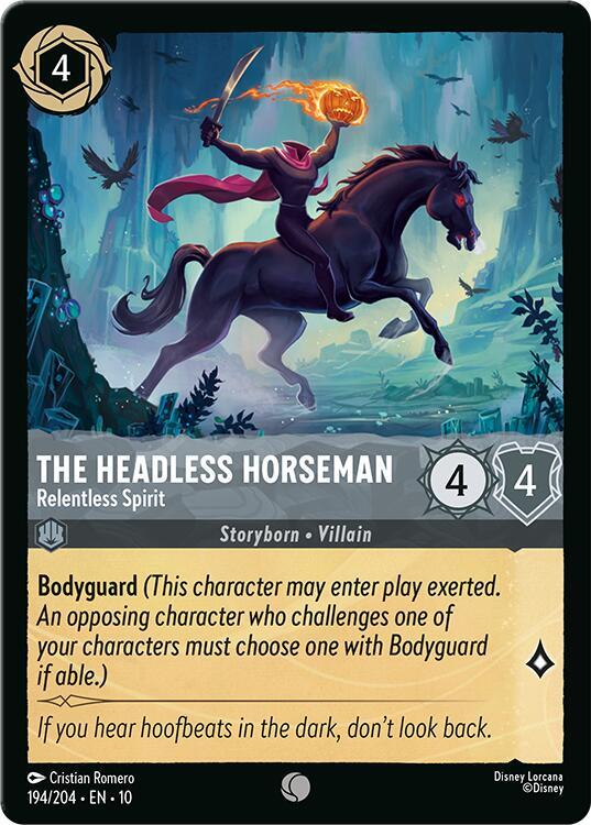 The Headless Horseman - Relentless Spirit 194/204 card from Whispers in the Well