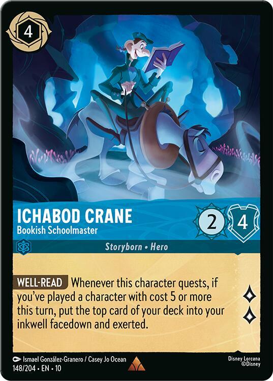 Ichabod Crane - Bookish Schoolmaster 148/204 card from Whispers in the Well