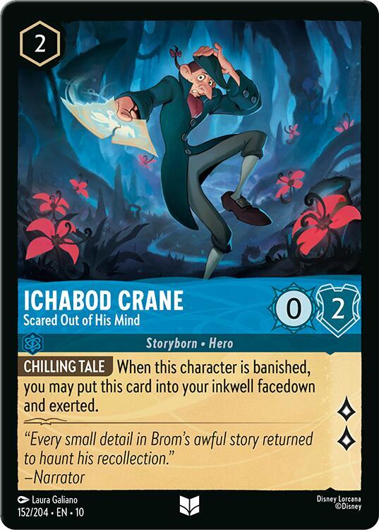 Ichabod Crane - Scared Out of His Mind 152/204 card from Whispers in the Well