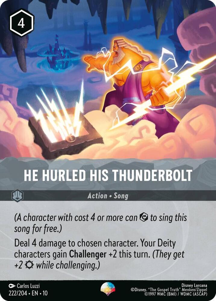 He Hurled His Thunderbolt (Epic) 222/204 card from Whispers in the Well