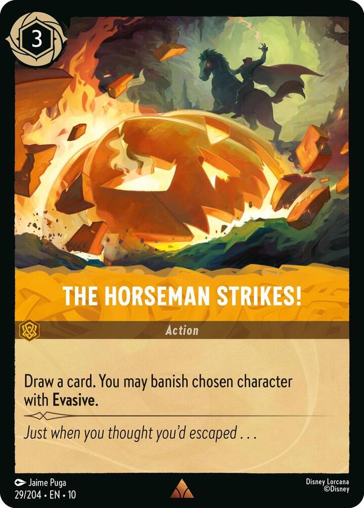 The Horseman Strikes! 29/204 card from Whispers in the Well
