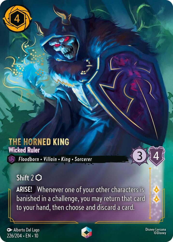 The Horned King - Wicked Ruler (Enchanted) 226/204 card from Whispers in the Well
