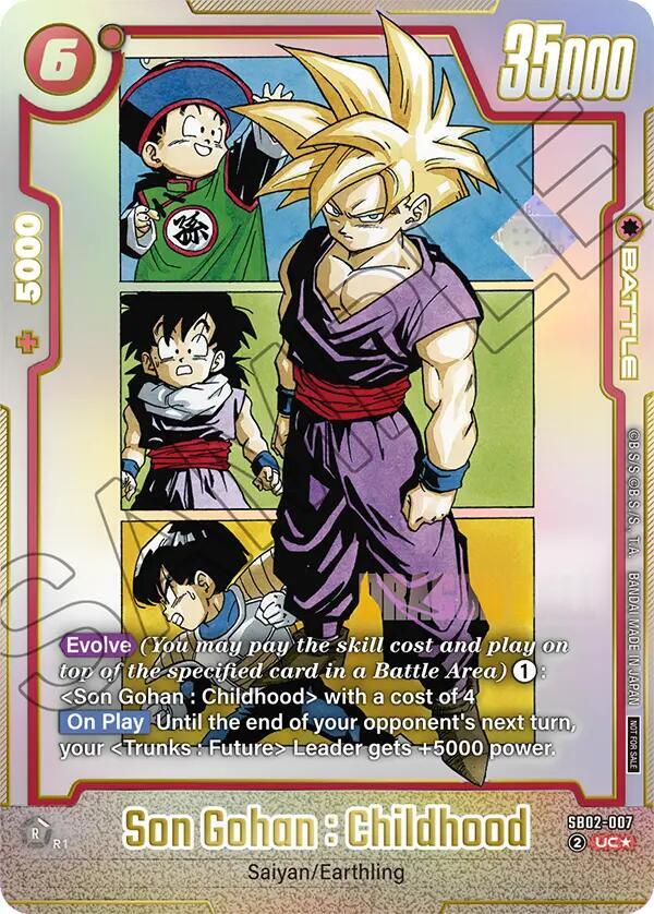 Son Gohan : Childhood SB02-007 card from Tournament and Championship Promos