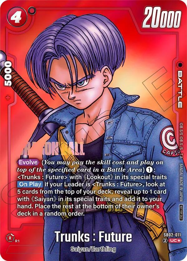 Trunks : Future (Limited Pack MANGA Version 02) SB02-011 card from Tournament and Championship Promos