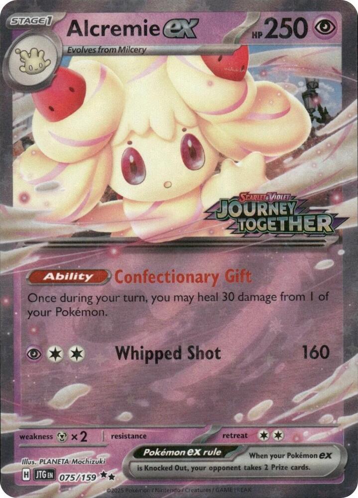 Alcremie ex (Journey Together Stamped) 075/159 card from Miscellaneous Cards & Products