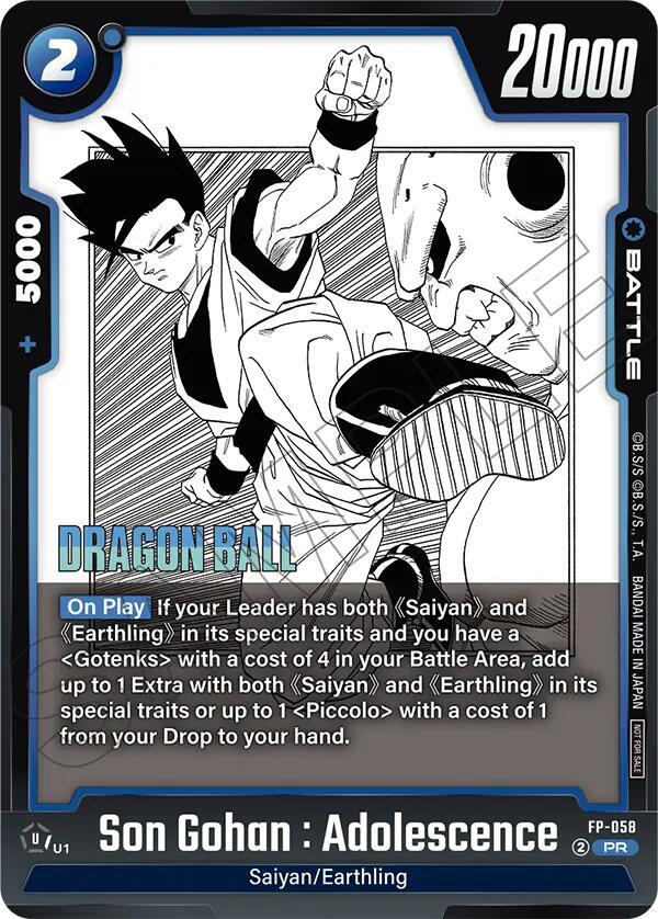 Son Gohan : Adolescence FP-058 card from Tournament and Championship Promos