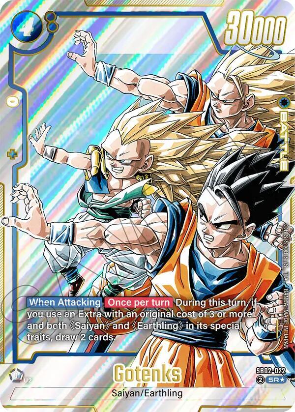 Gotenks (Alternate Art) SB02-022 card from Manga Booster 02