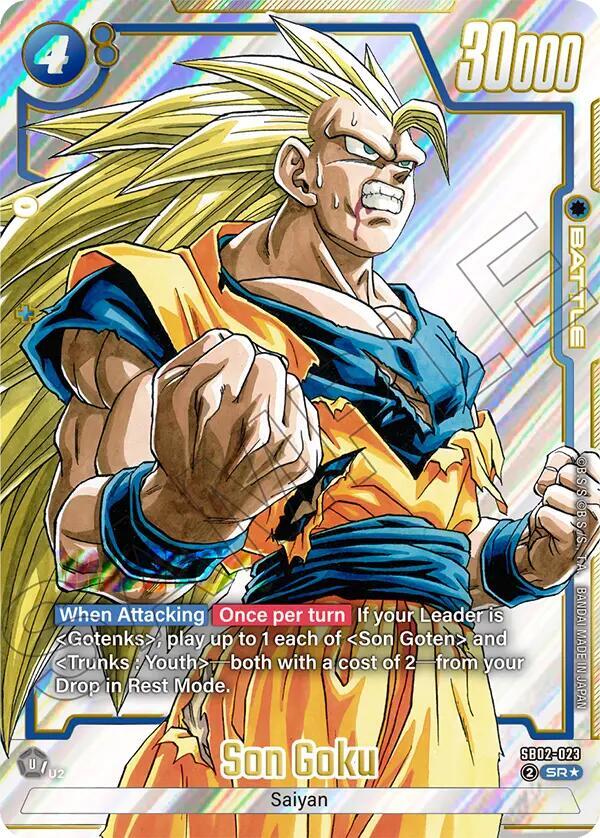 Son Goku (Alternate Art) SB02-023 card from Manga Booster 02