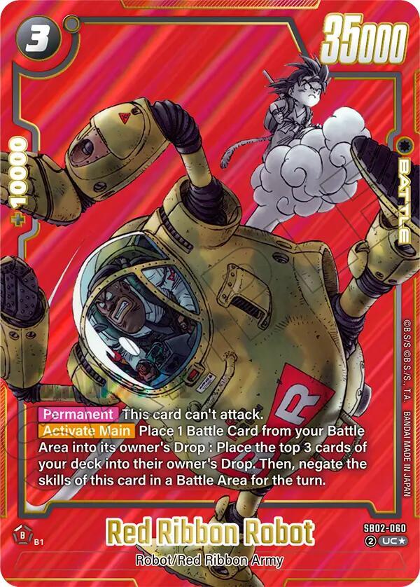 Red Ribbon Robot (Alternate Art) SB02-060 card from Manga Booster 02