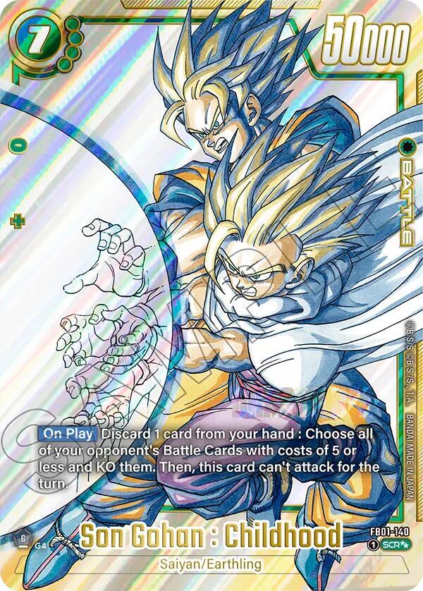 Son Gohan : Childhood FB01-140 card from Manga Booster 02